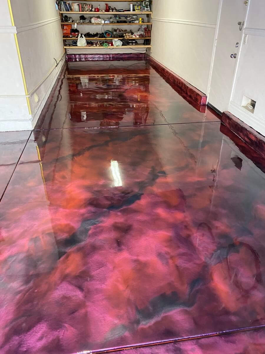 metallic epoxy floor