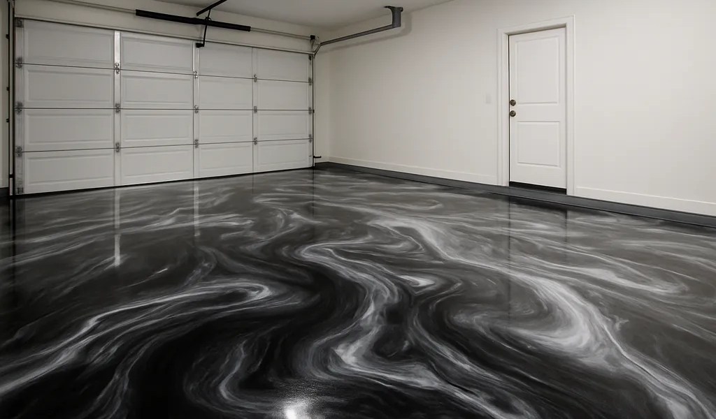 metallic epoxy garage floor