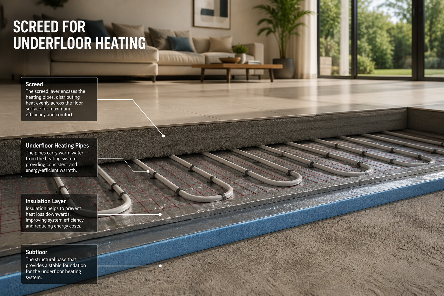under floor heating screed